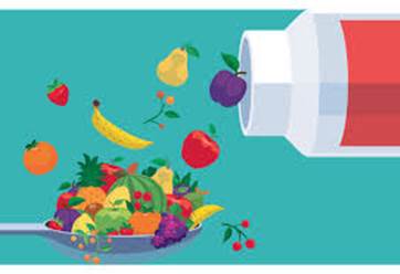 A bowl of fruit being poured into a jug









Description automatically generated